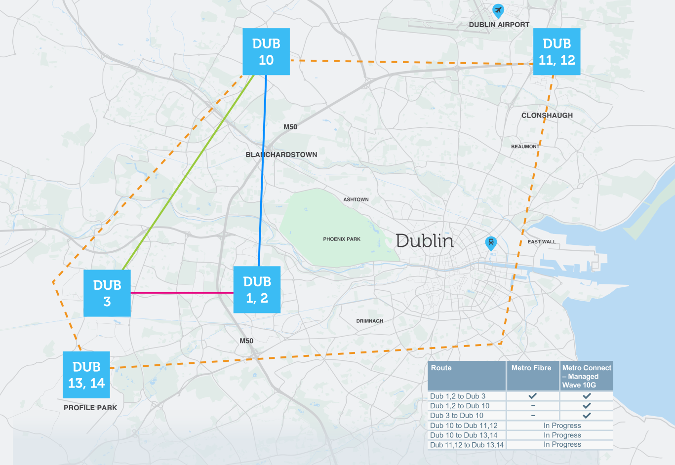 Dublin Metro Connect Map