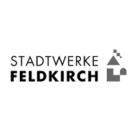 Stadtwerke Feldkirch Logo schwarz-weiss